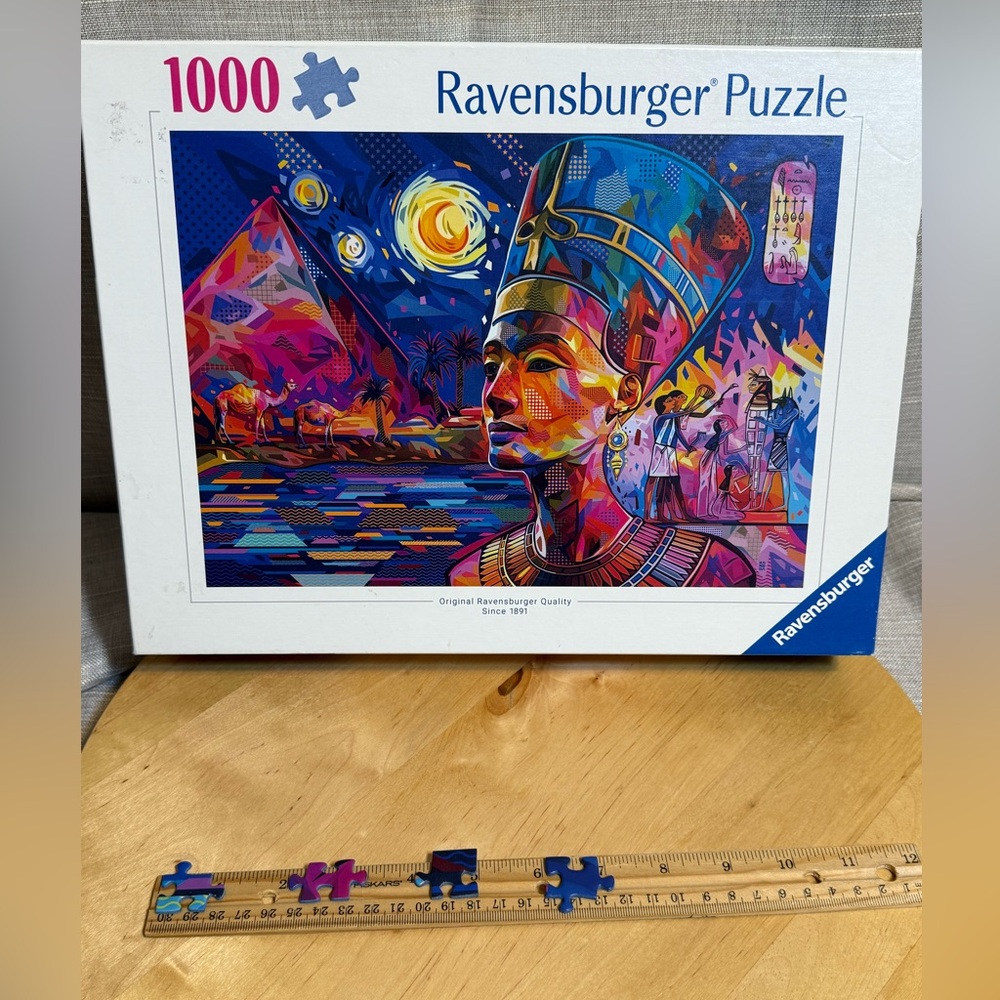 2024 Ravensburger Nefertiti on The Nile Jigsaw Puzzle | 1000 Unique Pieces - Picture 6 of 10